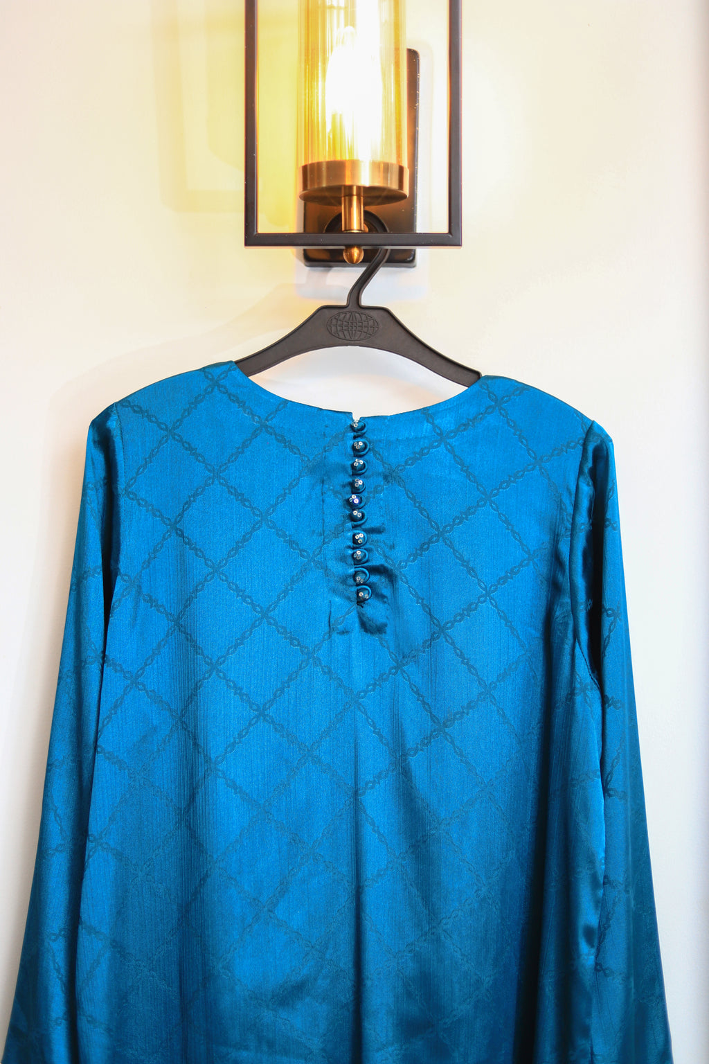 Deep Sea Teal Silk Stitched 3 Piece Suit