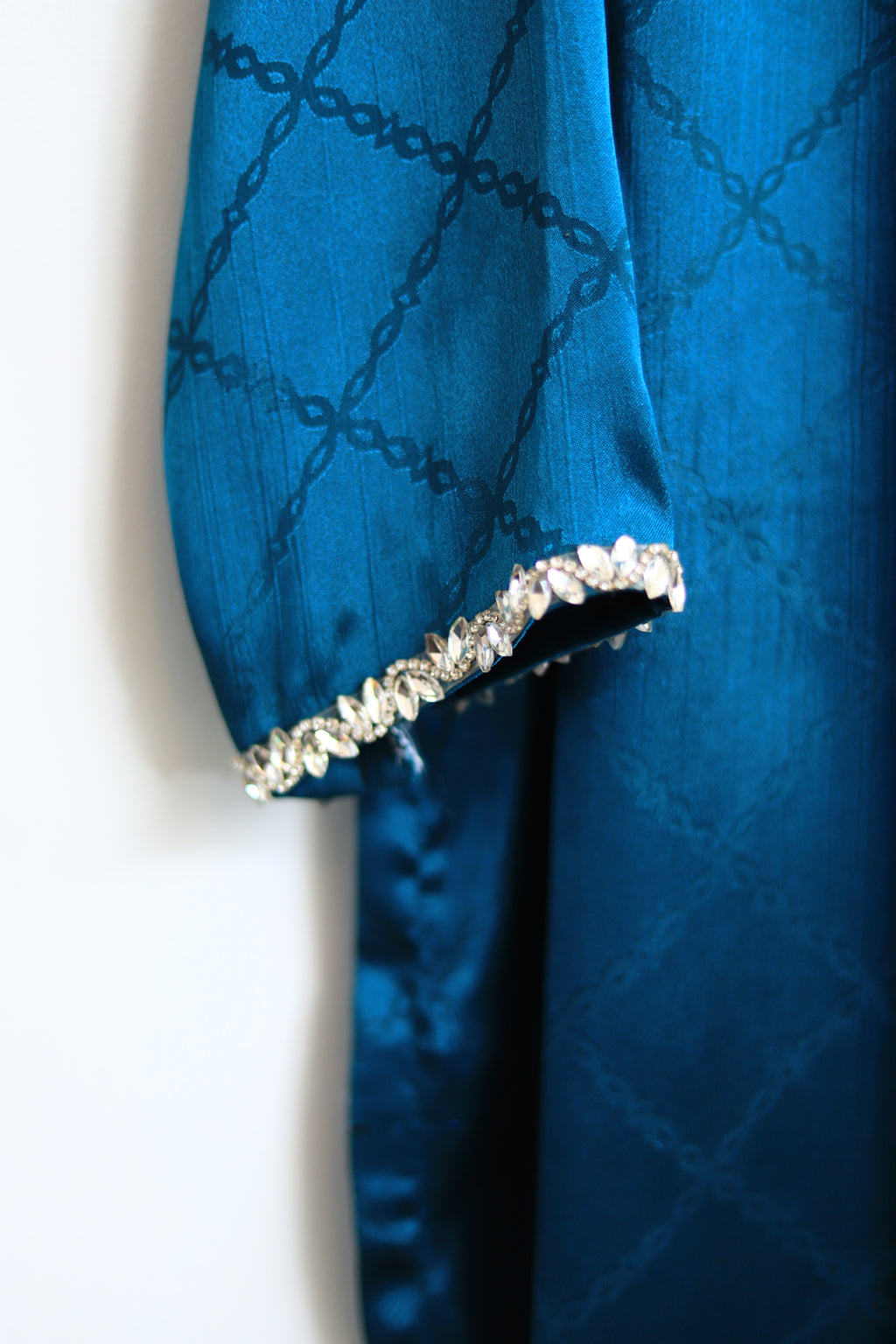 Deep Sea Teal Silk Stitched 3 Piece Suit